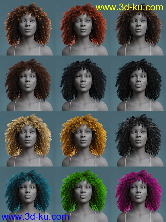 dForce Ayaan Hair for Genesis 8 Females模型的图片7