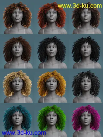 3D打印模型dForce Ayaan Hair for Genesis 8 Females的图片