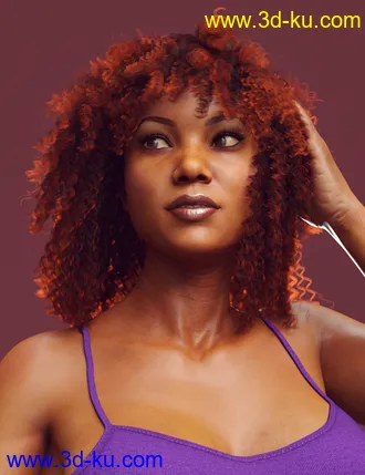 3D打印模型dForce Ayaan Hair for Genesis 8 Females的图片