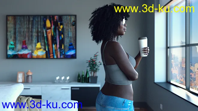 dForce Ayaan Hair for Genesis 8 Females模型的图片10