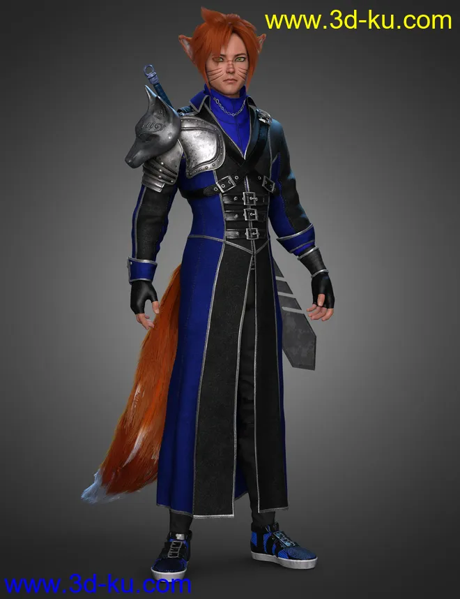 dForce Azurite Outfit for Genesis 8 and 8.1 Males模型的图片2