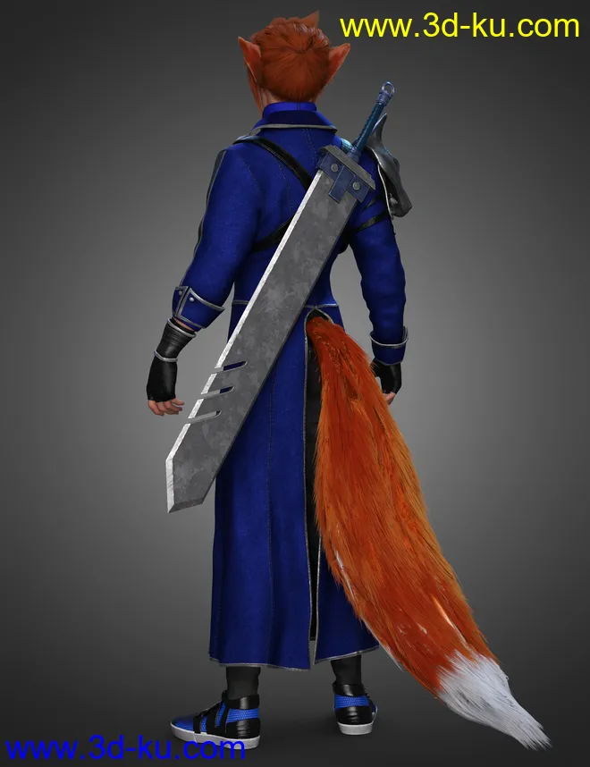 dForce Azurite Outfit for Genesis 8 and 8.1 Males模型的图片3