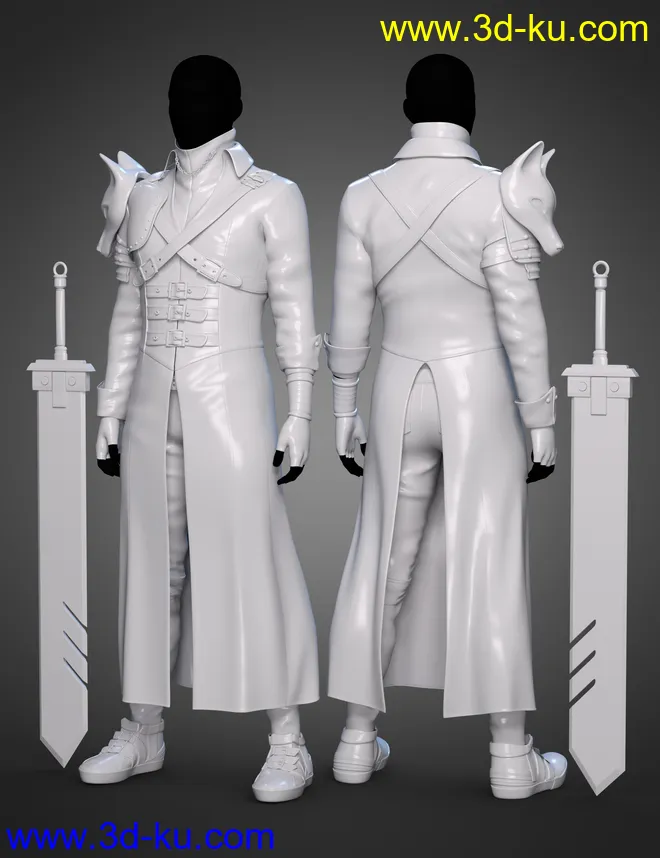 dForce Azurite Outfit for Genesis 8 and 8.1 Males模型的图片4