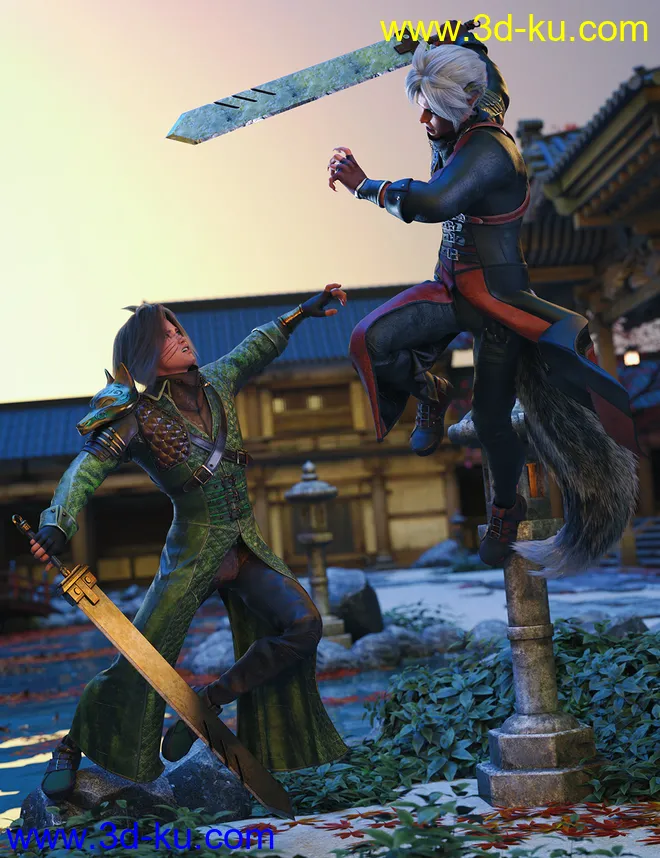 dForce Azurite Outfit Textures模型的图片1