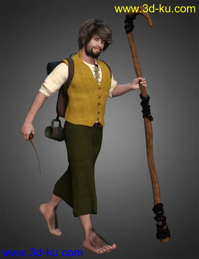 dForce Bally Bounderfoot for Genesis 8 and 8.1 Males模型的图片2