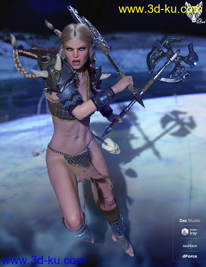 dForce Barbarian Queen Outfit for Genesis 8 Female(s)模型的图片2