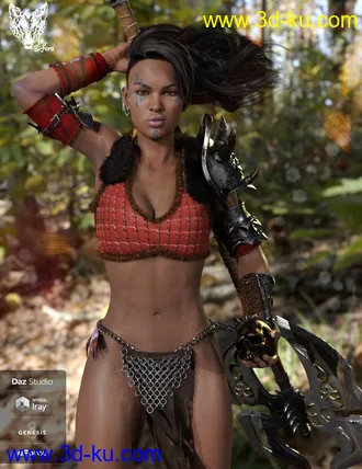 3D打印模型dForce Barbarian Queen Outfit for Genesis 8 Female(s)的图片