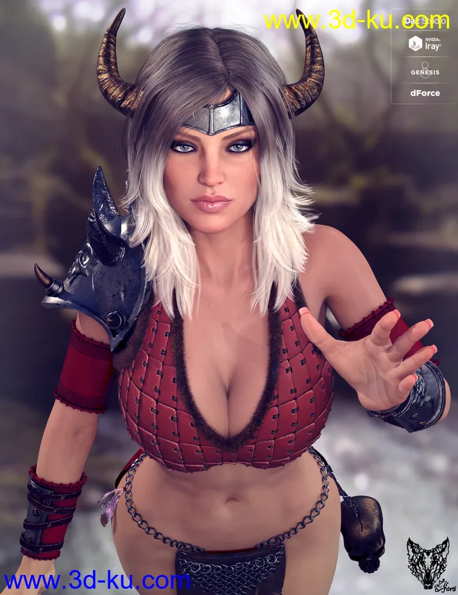 dForce Barbarian Queen Outfit for Genesis 8 Female(s)模型的图片6