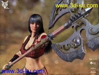 3D打印模型dForce Barbarian Queen Outfit for Genesis 8 Female(s)的图片