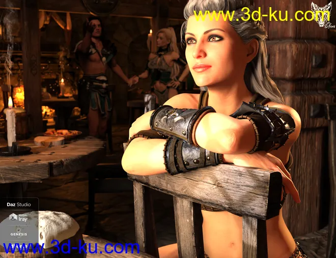 dForce Barbarian Queen Outfit for Genesis 8 Female(s)模型的图片9