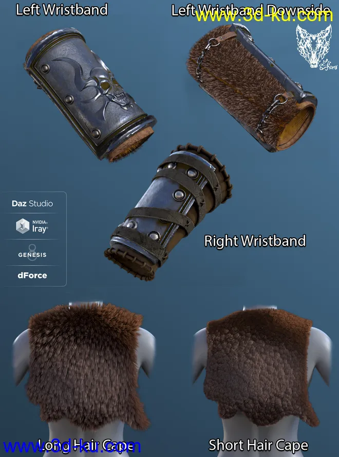 dForce Barbarian Queen Outfit for Genesis 8 Female(s)模型的图片10