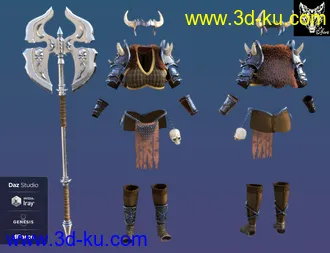 3D打印模型dForce Barbarian Queen Outfit for Genesis 8 Female(s)的图片