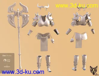 3D打印模型dForce Barbarian Queen Outfit for Genesis 8 Female(s)的图片