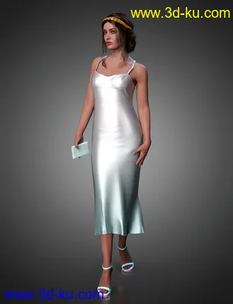 3D打印模型dForce Basic Slip Dress for Genesis 8 and 8.1 Females的图片