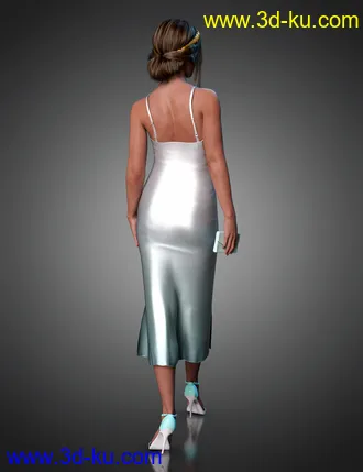 3D打印模型dForce Basic Slip Dress for Genesis 8 and 8.1 Females的图片