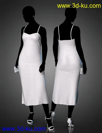 3D打印模型dForce Basic Slip Dress for Genesis 8 and 8.1 Females的图片