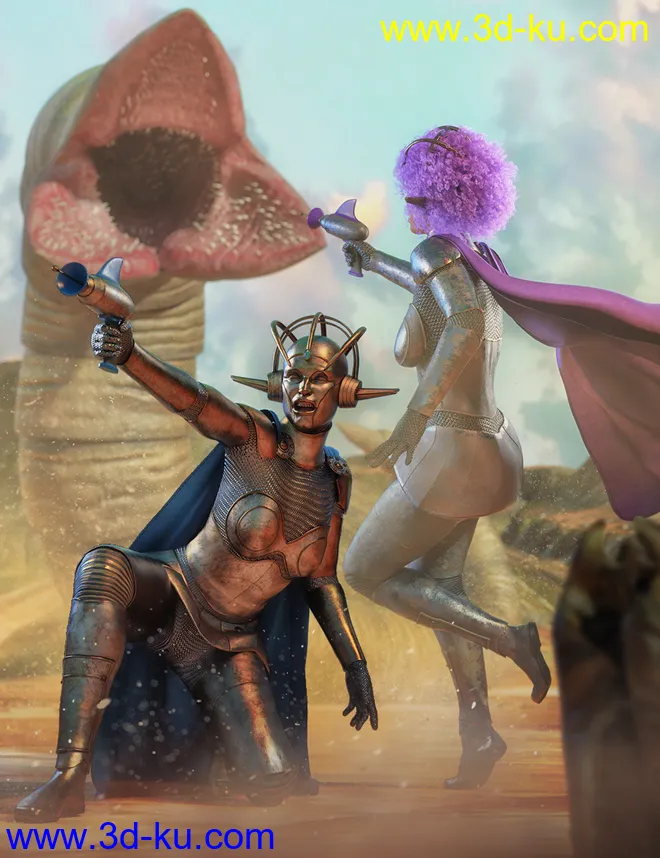 dForce Betty Bot 6000 Outfit Textures模型的图片1