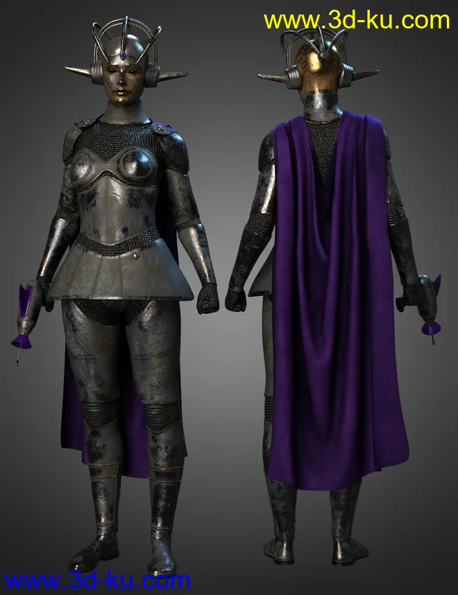 dForce Betty Bot 6000 Outfit Textures模型的图片3