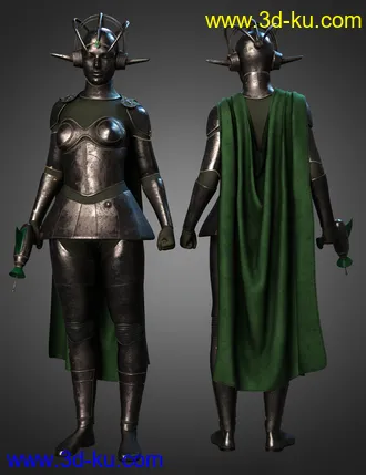 3D打印模型dForce Betty Bot 6000 Outfit Textures的图片