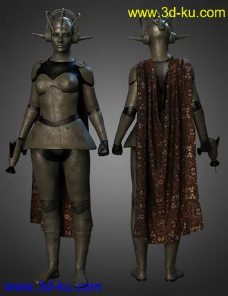 3D打印模型dForce Betty Bot 6000 Outfit Textures的图片