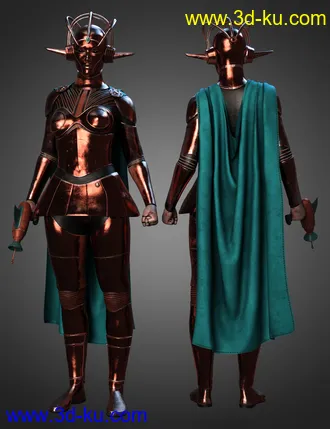 3D打印模型dForce Betty Bot 6000 Outfit Textures的图片