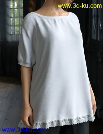 3D打印模型dForce Boatneck Tee and Culottes for Genesis 8 Female(s)的图片