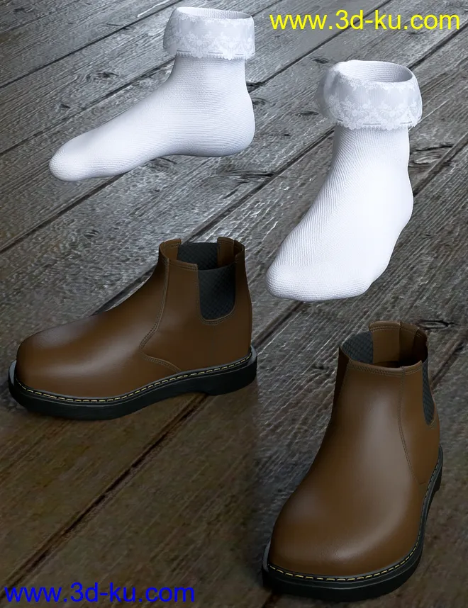 dForce Boatneck Tee and Culottes for Genesis 8 Female(s)模型的图片7