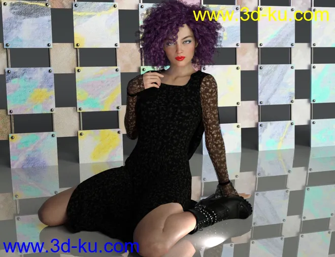 dForce Brooklyn Outfit for Genesis 8 Female(s)模型的图片3