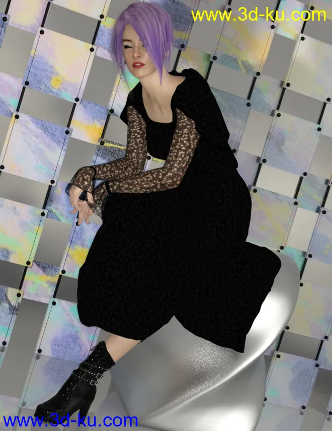 dForce Brooklyn Outfit for Genesis 8 Female(s)模型的图片6