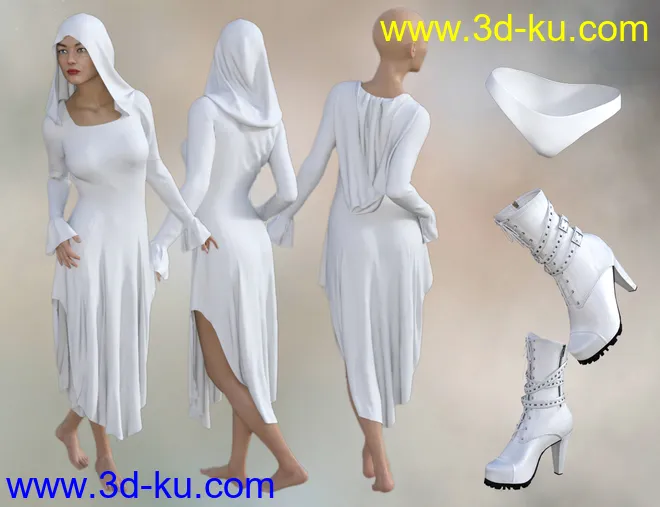 dForce Brooklyn Outfit for Genesis 8 Female(s)模型的图片7