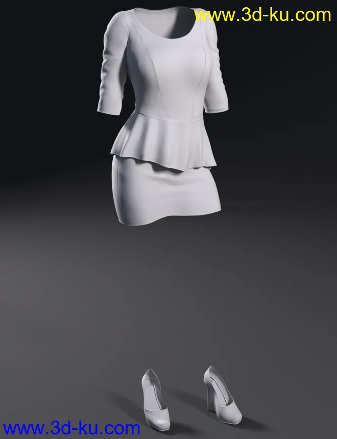 dForce Business Afternoon Outfit for Genesis 8 and 8.1 Females模型的图片2