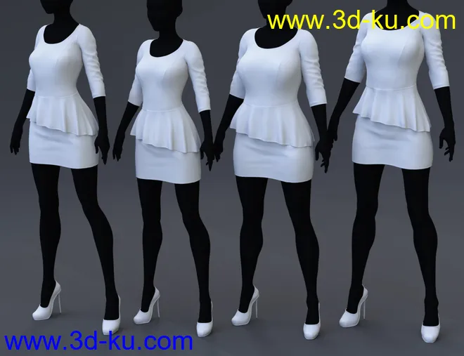 dForce Business Afternoon Outfit for Genesis 8 and 8.1 Females模型的图片4