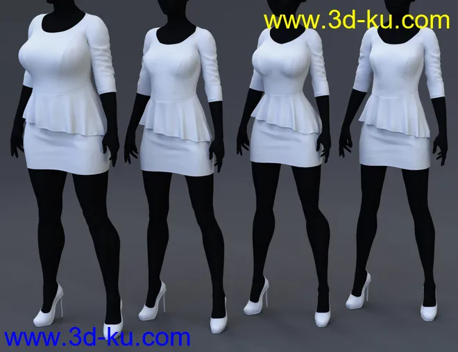 dForce Business Afternoon Outfit for Genesis 8 and 8.1 Females模型的图片5