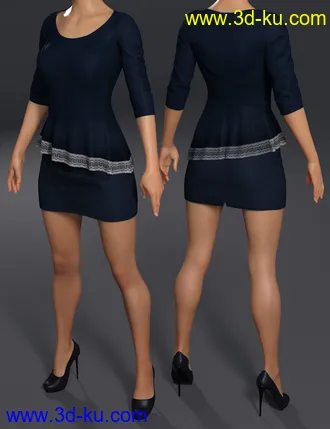 3D打印模型dForce Business Afternoon Outfit for Genesis 8 and 8.1 Females的图片