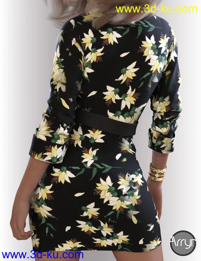 dForce Callie Outfit for Genesis 8.1 Females模型的图片3