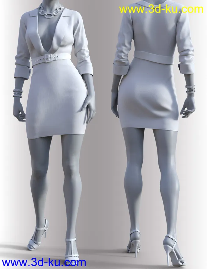 dForce Callie Outfit for Genesis 8.1 Females模型的图片9