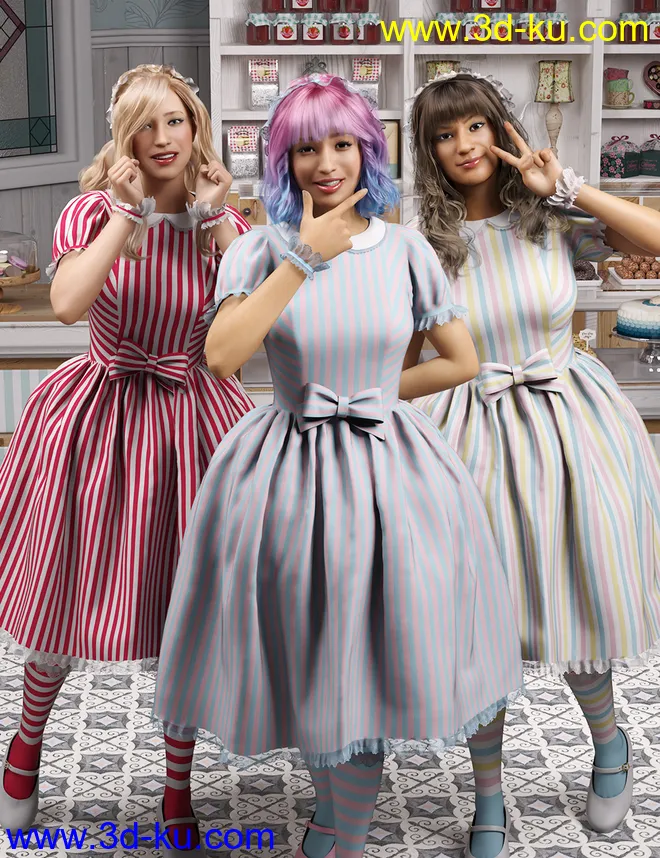 dForce Candy Magic Dream Outfit for Genesis 8 Females模型的图片1