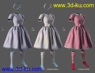 3D打印模型dForce Candy Magic Dream Outfit for Genesis 8 Females的图片