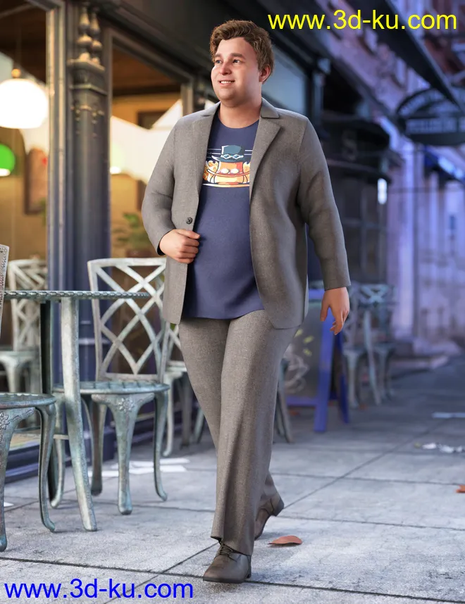 dForce Casual Suit for Genesis 8.1 Males模型的图片2