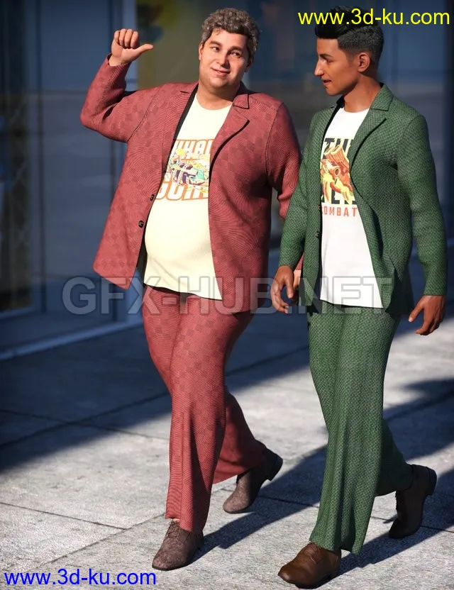 dForce Casual Suit Textures模型的图片1