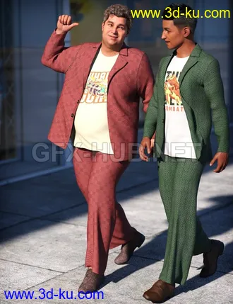 3D打印模型dForce Casual Suit Textures的图片