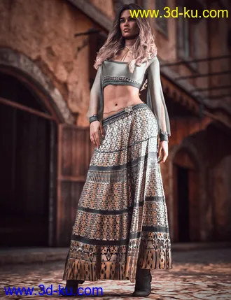 3D打印模型dForce CB Dakota Clothing Set for Genesis 8 Females的图片