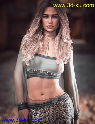 3D打印模型dForce CB Dakota Clothing Set for Genesis 8 Females的图片