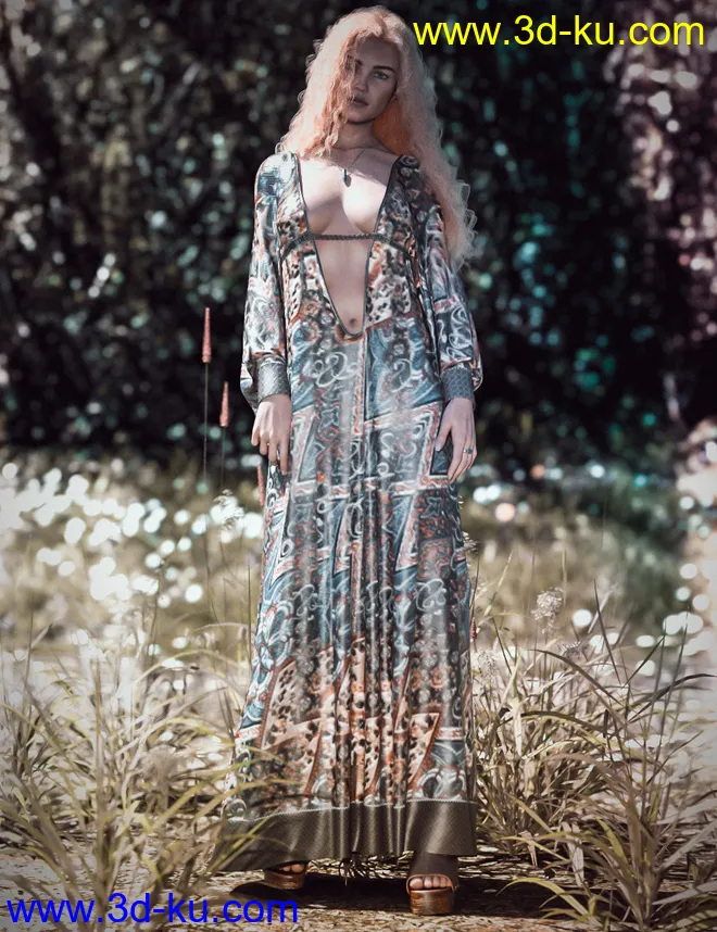 dForce CB Eliza Clothing Set for Genesis 8 and 8.1 Females模型的图片5