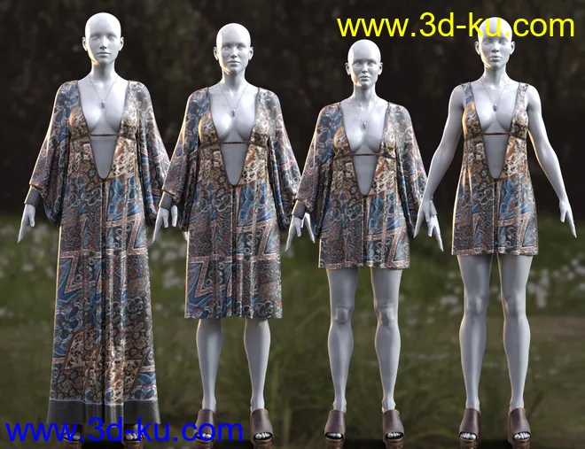 dForce CB Eliza Clothing Set for Genesis 8 and 8.1 Females模型的图片10