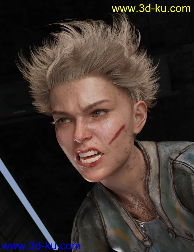 dForce Chaotic Hair for Genesis 8 and Genesis 8.1模型的图片1