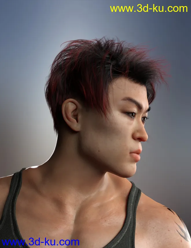 dForce Chaotic Hair for Genesis 8 and Genesis 8.1模型的图片2