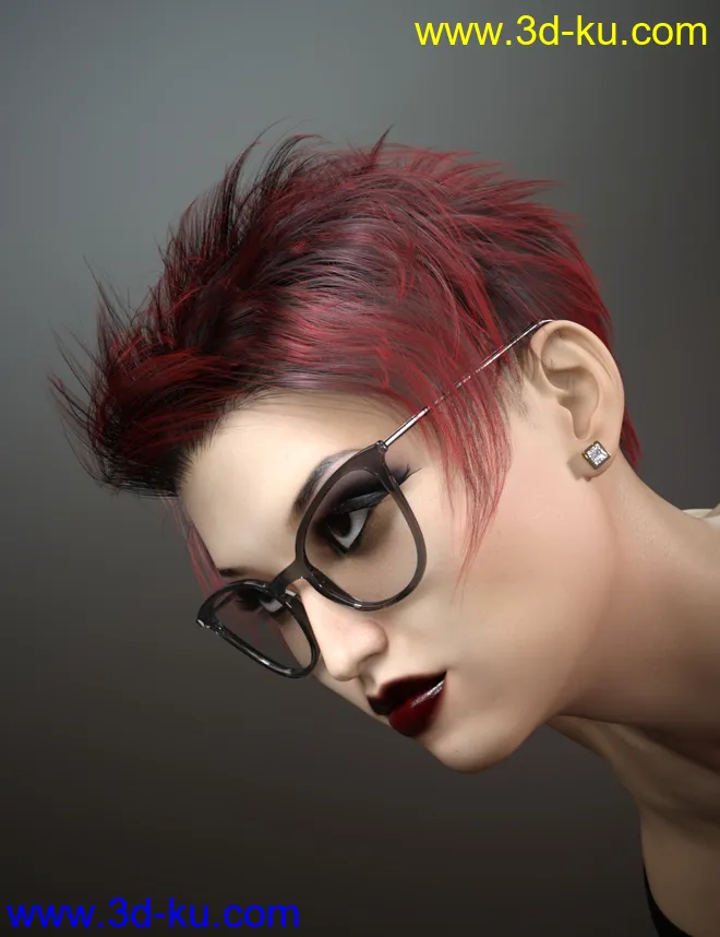 dForce Chaotic Hair for Genesis 8 and Genesis 8.1模型的图片7