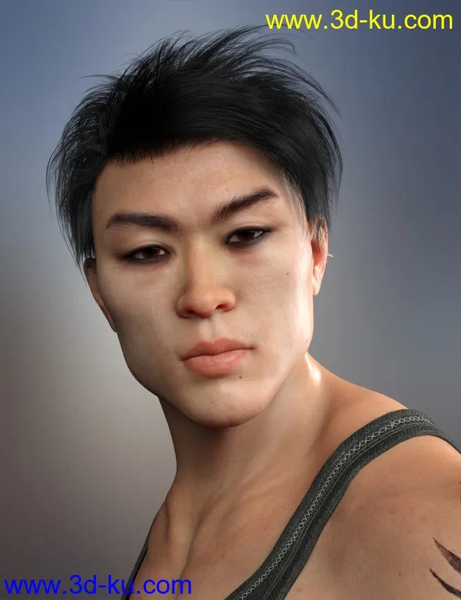 dForce Chaotic Hair for Genesis 8 and Genesis 8.1模型的图片8