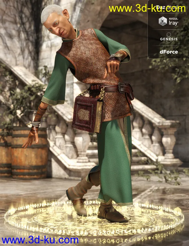 dForce Cleric Outfit Textures模型的图片5